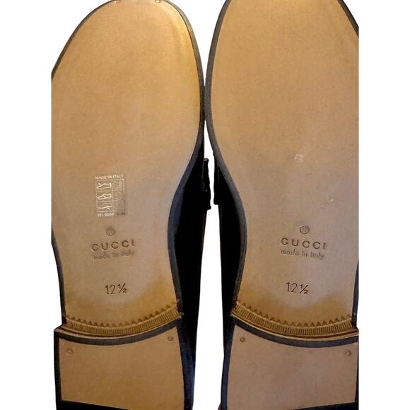 Gucci NWB Kaveh Supreme Black Leather Tassel Loafers